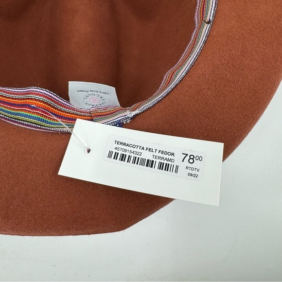 NWT Duran’s Terracotta 100% Wool Boho Fedora Hat - Picture 11 of 14